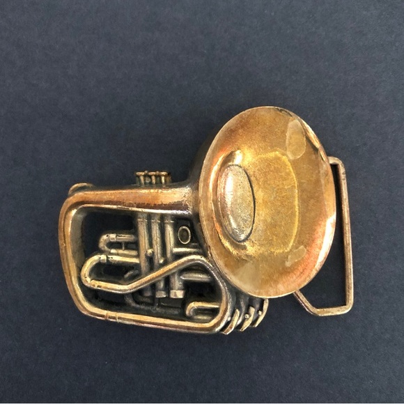 Other - Vintage French Horn Solid Brass Belt Buckle 1978
